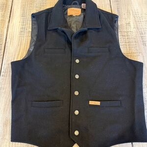 Men's Classic Black Vest with Button Closure